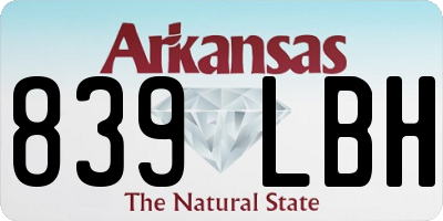 AR license plate 839LBH