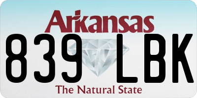 AR license plate 839LBK