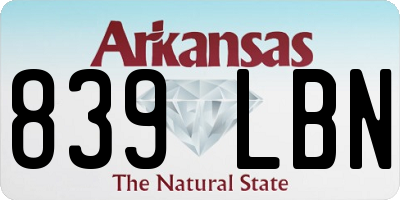 AR license plate 839LBN