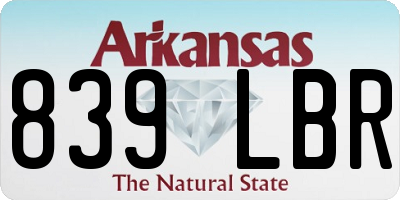 AR license plate 839LBR