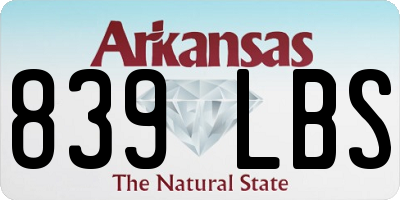 AR license plate 839LBS