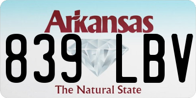 AR license plate 839LBV