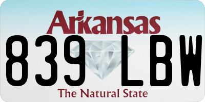 AR license plate 839LBW