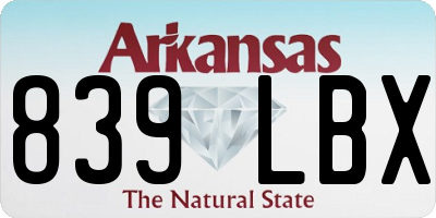 AR license plate 839LBX