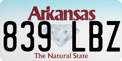 AR license plate 839LBZ