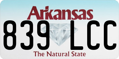 AR license plate 839LCC