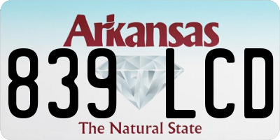 AR license plate 839LCD