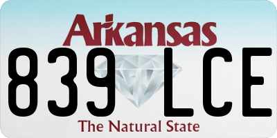 AR license plate 839LCE