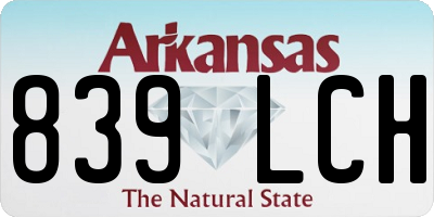 AR license plate 839LCH