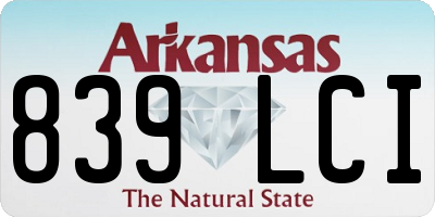 AR license plate 839LCI