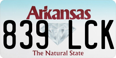 AR license plate 839LCK