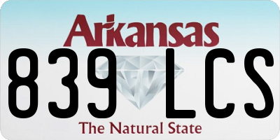 AR license plate 839LCS