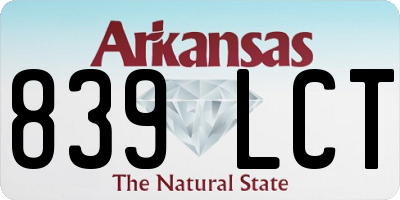 AR license plate 839LCT