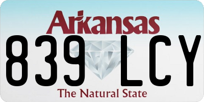 AR license plate 839LCY