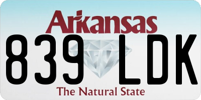 AR license plate 839LDK