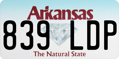 AR license plate 839LDP