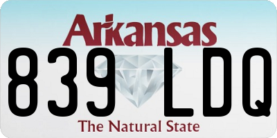 AR license plate 839LDQ