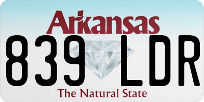 AR license plate 839LDR