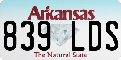 AR license plate 839LDS