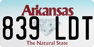 AR license plate 839LDT