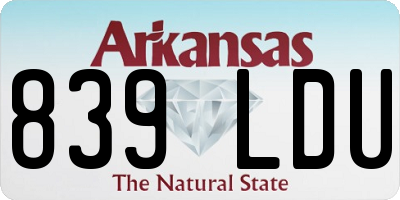 AR license plate 839LDU