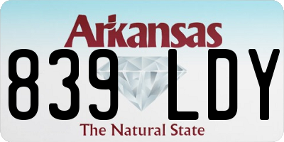 AR license plate 839LDY