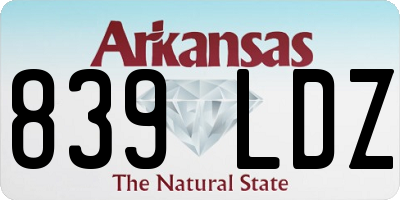 AR license plate 839LDZ