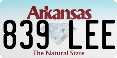 AR license plate 839LEE