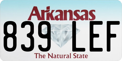 AR license plate 839LEF