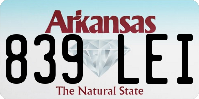 AR license plate 839LEI