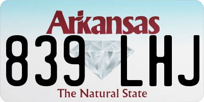 AR license plate 839LHJ
