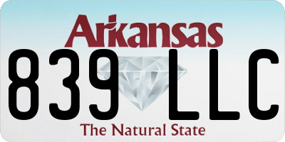 AR license plate 839LLC