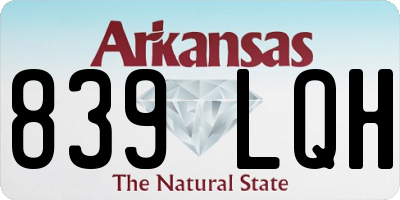 AR license plate 839LQH