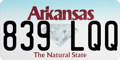 AR license plate 839LQQ