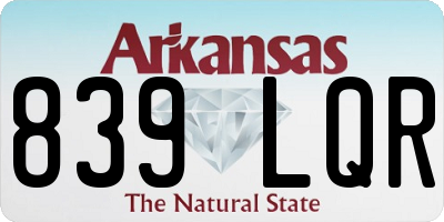 AR license plate 839LQR