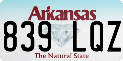 AR license plate 839LQZ