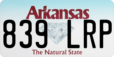 AR license plate 839LRP