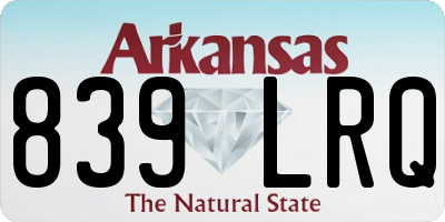 AR license plate 839LRQ