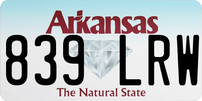 AR license plate 839LRW