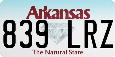 AR license plate 839LRZ