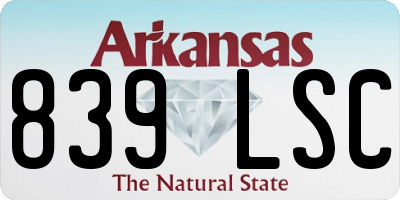 AR license plate 839LSC