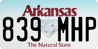 AR license plate 839MHP