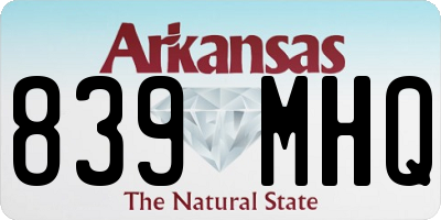 AR license plate 839MHQ
