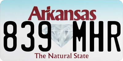AR license plate 839MHR