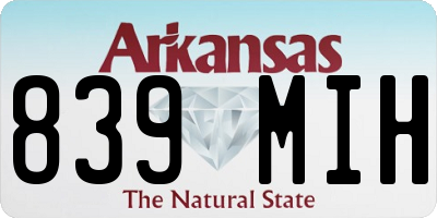 AR license plate 839MIH