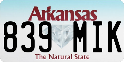 AR license plate 839MIK