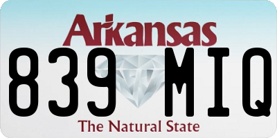 AR license plate 839MIQ