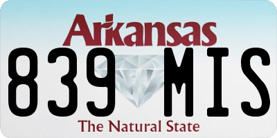 AR license plate 839MIS