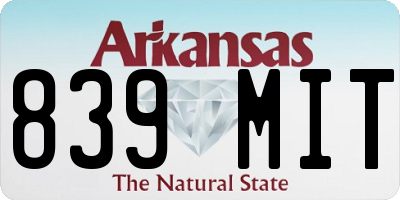 AR license plate 839MIT