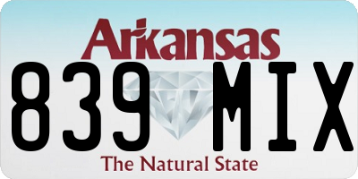 AR license plate 839MIX